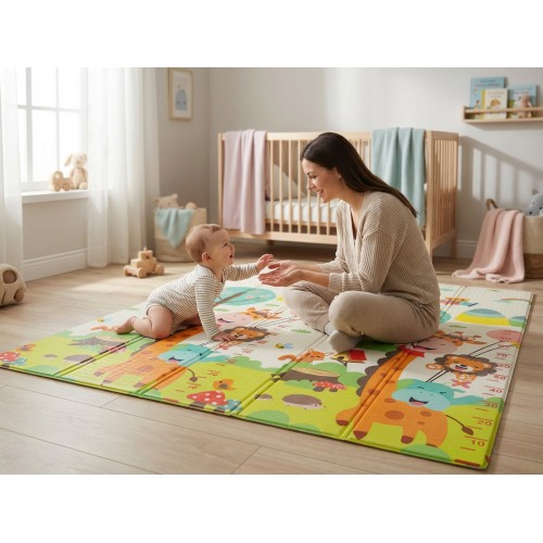 Holmen Oyun Matı Arabalar ve Hayvanlar Katlanabilir 150*200 cm